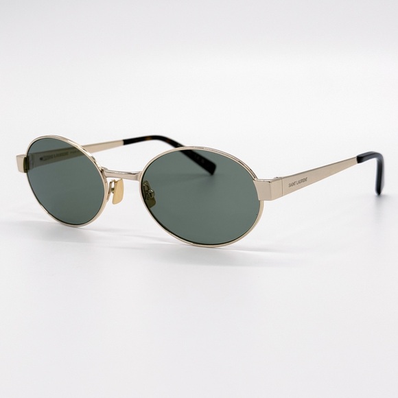 NEW SAINT LAURENT SL692 003 ROUND GREEN GOLD WOMEN SUNGLASSES SAINT LAURENT - Picture 4 of 14